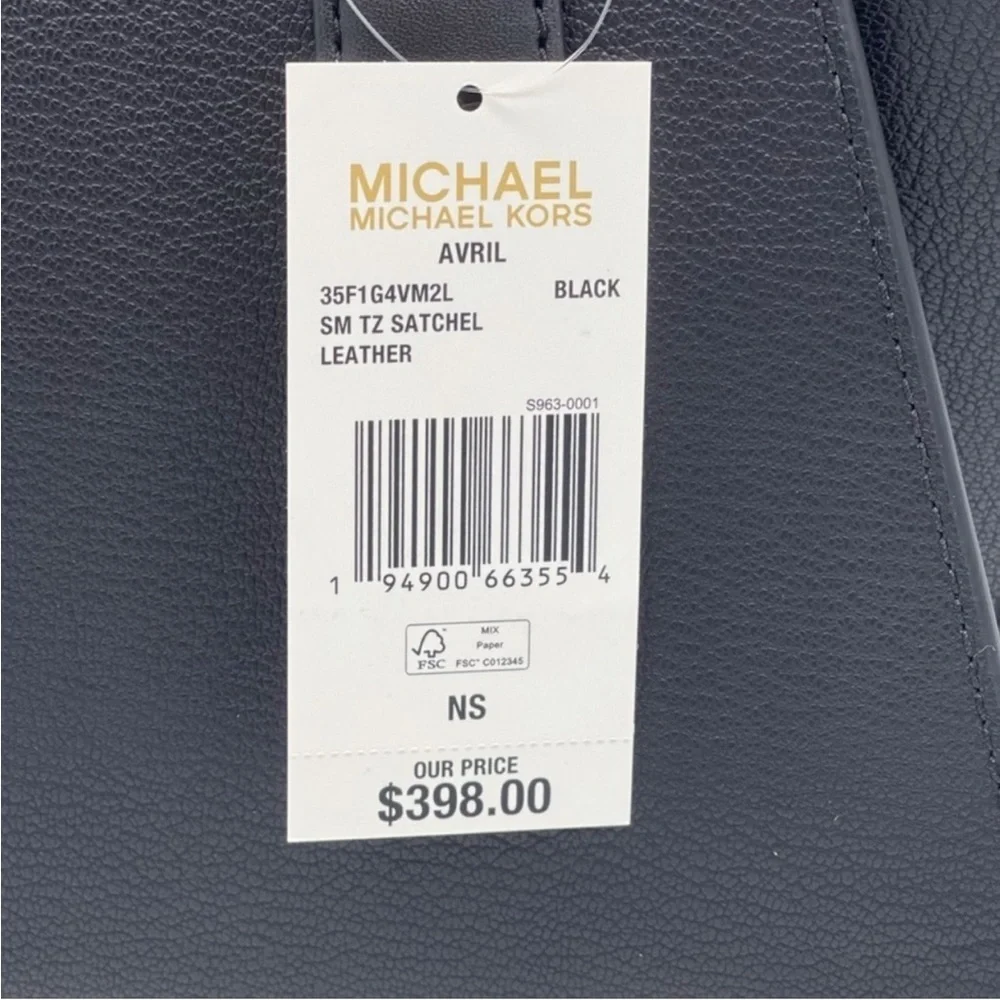 Michael Kors Avril Small Satchel Crossbody Black